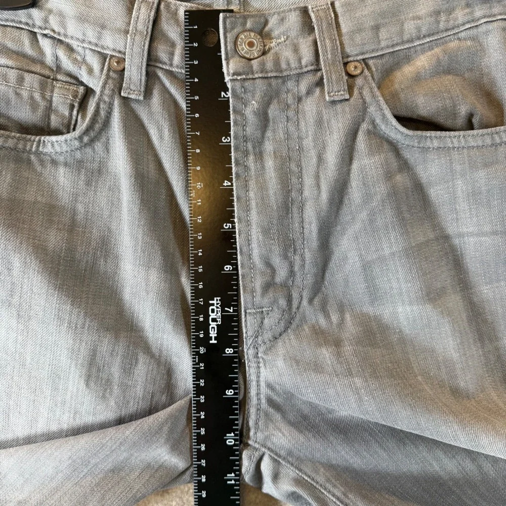 7 For All Mankind Austyn Jeans 29 Relaxed Straight Grey Denim Made in USA